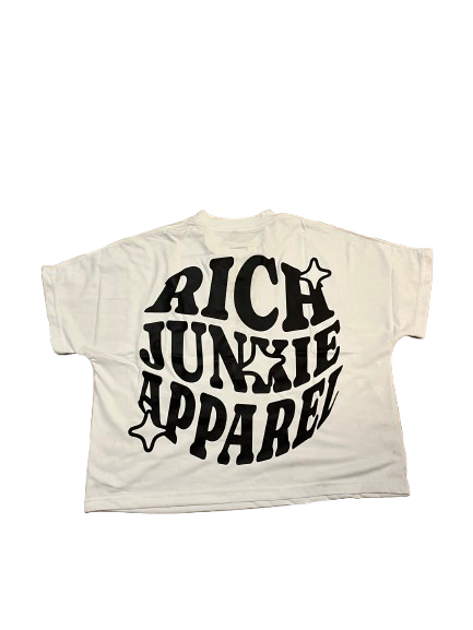 WHITE "Rated R" RICHJUNKIE TEE