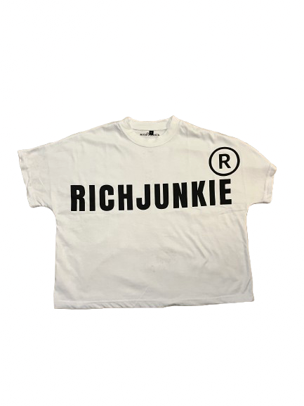 WHITE "Rated R" RICHJUNKIE TEE