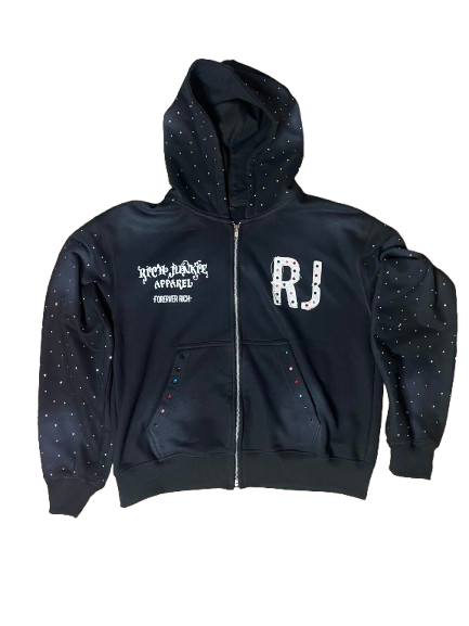 Distressed "RJ" Zipup